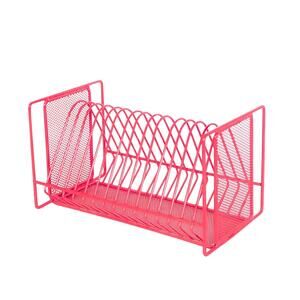 90s Vintage Red Vinyl Record or CD Holder - Media Rack - Mail Sorter